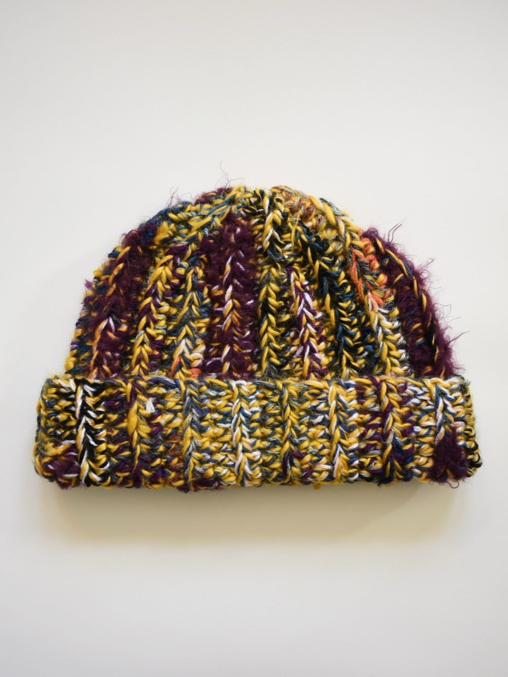 Men's Patchwork Scrappy Handmade Scrappy Crochet Multicolor Winter Beanie New